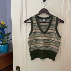 JCrew cropped sweater vest